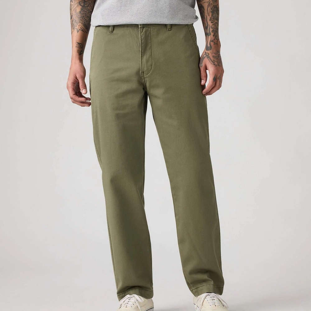 NWT Levis XX Chino Relaxed Straight Pants Men's 36x34 Olive Green Cotton Stretch